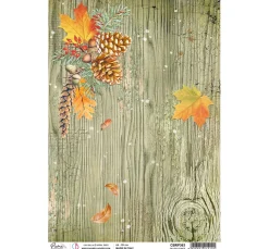 Ciao Bella Decoupage|Seidenpapier & Strohseide>Motiv-Strohseide "Fallen Leaves"