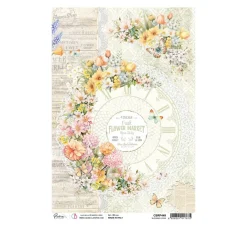 Ciao Bella Decoupage|Seidenpapier & Strohseide>Motiv-Strohseide "Flower Shop - Flower Market"
