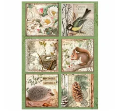 Stamperia Decoupage|Seidenpapier & Strohseide>Motiv-Strohseide "Forest"