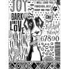 Stamperia Decoupage|Seidenpapier & Strohseide>Motiv-Strohseide "Furry Friends - Dog Black and White"