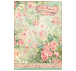 Stamperia Decoupage|Seidenpapier & Strohseide>Motiv-Strohseide "Gartenduft"