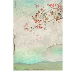 Stamperia Decoupage|Seidenpapier & Strohseide>Motiv-Strohseide "House of Roses - Branch"