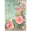 Stamperia Decoupage|Seidenpapier & Strohseide>Motiv-Strohseide "House of Roses - Flower Corner"