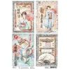 Ciao Bella Decoupage|Seidenpapier & Strohseide>Motiv-Strohseide "Land of the Rising Sun - Japanische Karten"