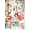 Ciao Bella Decoupage|Seidenpapier & Strohseide>Motiv-Strohseide "Land of the Rising Sun - Geisha"