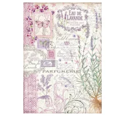 Stamperia Decoupage|Seidenpapier & Strohseide>Motiv-Strohseide "Lavendelduft"