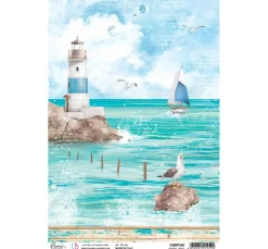Ciao Bella Decoupage|Seidenpapier & Strohseide>Motiv-Strohseide "Meeresküste"