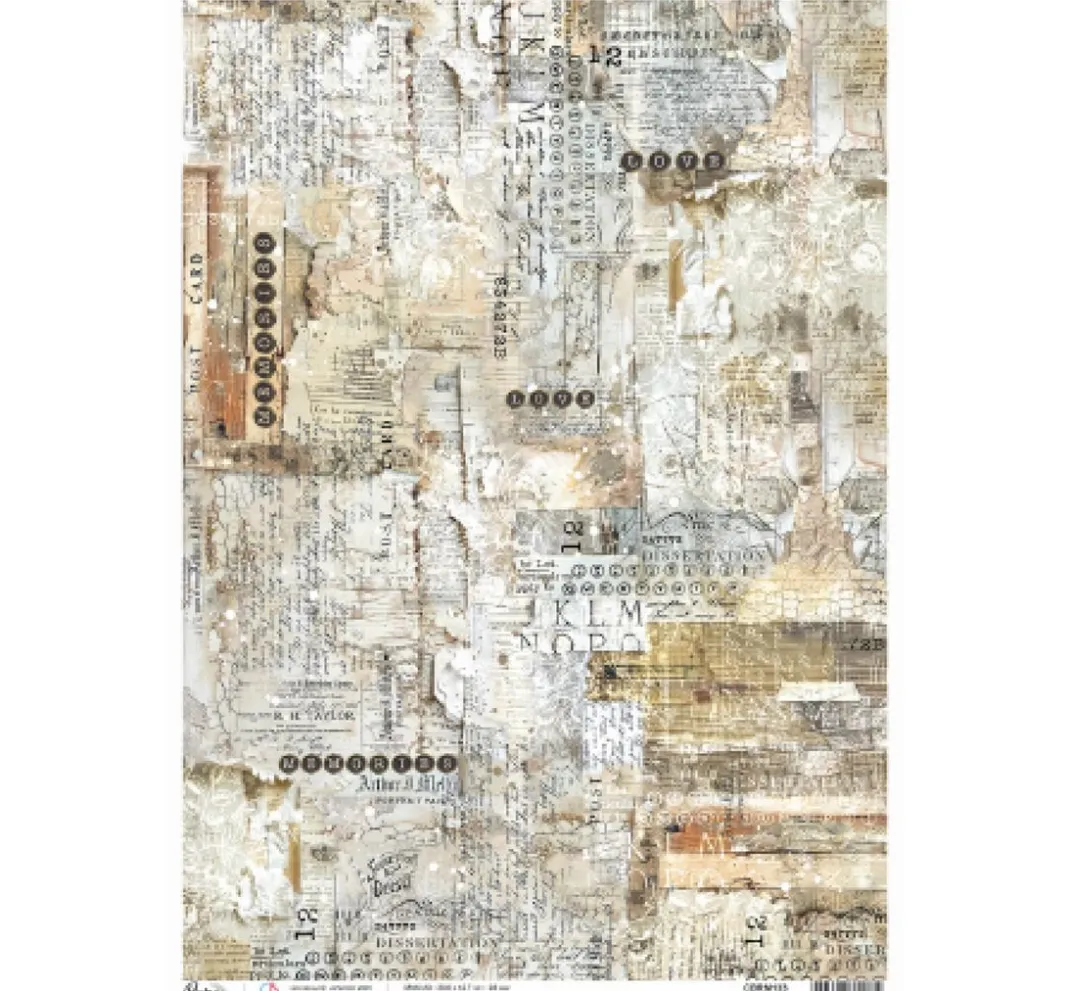 Ciao Bella Decoupage|Seidenpapier & Strohseide>Motiv-Strohseide "Memories on Paper"