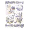 Ciao Bella Decoupage|Seidenpapier & Strohseide>Motiv-Strohseide "Morning in Provence - Lavendel am Gartenzaun"