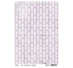 Ciao Bella Decoupage|Seidenpapier & Strohseide>Motiv-Strohseide "Morning Provence - Lavendel Streifen"
