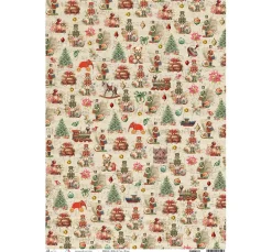 Ciao Bella Seidenpapier & Strohseide>Motiv-Strohseide "Nutcracker - Vintage Toy"