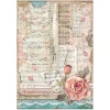 Stamperia Decoupage|Seidenpapier & Strohseide>Motiv-Strohseide "Rosen und Musik"