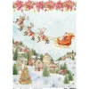 Ciao Bella Decoupage|Seidenpapier & Strohseide>Motiv-Strohseide "Santas Schlittenfahrt"