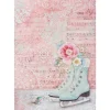 Stamperia Decoupage|Seidenpapier & Strohseide>Motiv-Strohseide "Schlittschuh"