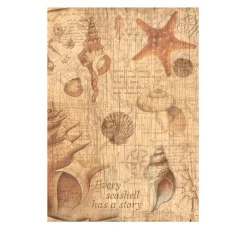 Stamperia Decoupage|Seidenpapier & Strohseide>Motiv-Strohseide "Sea Land - Muscheln"