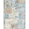 Stamperia Decoupage|Seidenpapier & Strohseide>Motiv-Strohseide "Silent Sea - Texture"