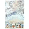 renkalik Seidenpapier & Strohseide|Decoupage>Motiv-Strohseide "Snowtime"