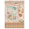 Stamperia Decoupage|Seidenpapier & Strohseide>Motiv-Strohseide "Sommerhaus"