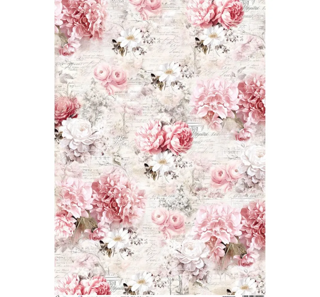 Ciao Bella Seidenpapier & Strohseide|Decoupage>Motiv-Strohseide "Timeless Bloom"