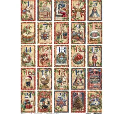 Ciao Bella Seidenpapier & Strohseide|Decoupage>Motiv-Strohseide "Toy Shop - Adventskalender", DIN A3