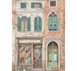 Stamperia Decoupage|Seidenpapier & Strohseide>Motiv-Strohseide "Venice City of Art - Legatoria"