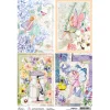 Ciao Bella Decoupage|Seidenpapier & Strohseide>Motiv-Strohseide "Verzauberte Karten"