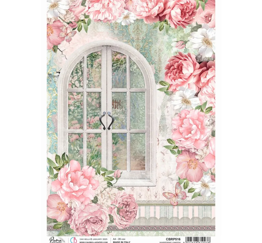 Ciao Bella Decoupage|Seidenpapier & Strohseide>Motiv-Strohseide "Whispering Garden"
