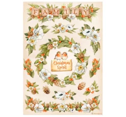 Stamperia Seidenpapier & Strohseide|Decoupage>Motiv-Strohseide "Winter Valley - Christmas Spirit"