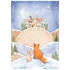 Stamperia Decoupage|Seidenpapier & Strohseide>Motiv-Strohseide "Winter Valley - Fuchs und Hase"