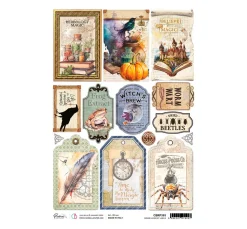 Ciao Bella Decoupage|Seidenpapier & Strohseide>Motiv-Strohseide "Wizard Academy - Labels"