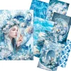 Ciao Bella Decoupage|Seidenpapier & Strohseide>Motiv-Strohseiden Sortiment "Frozen Land", 8er-Set