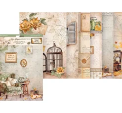 Stamperia Decoupage|Seidenpapier & Strohseide>Motiv-Strohseiden Sortiment "Golden Harmony"