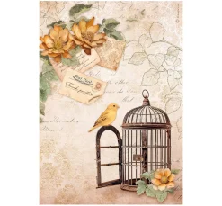 Stamperia Decoupage|Seidenpapier & Strohseide>Motiv-Strohseiden Sortiment "Golden Harmony"