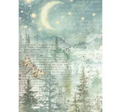 Stamperia Decoupage|Seidenpapier & Strohseide>Motiv-Strohseiden Sortiment "Herbarium Silvae", 8er Set