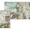 Stamperia Decoupage|Seidenpapier & Strohseide>Motiv-Strohseiden Sortiment "Herbarium Silvae", 6er-Set