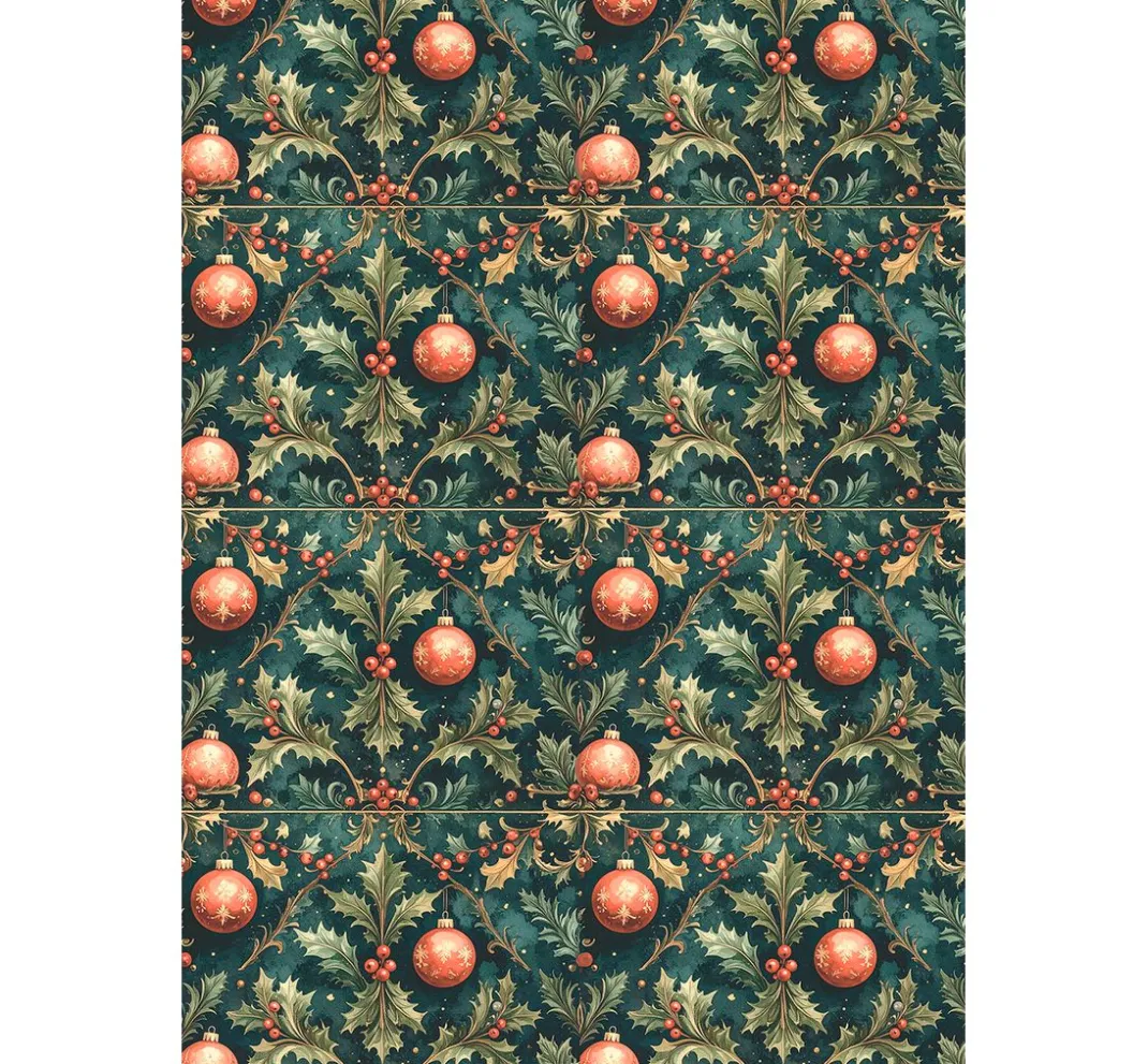 Ciao Bella Seidenpapier & Strohseide|Decoupage>Motiv-Strohseiden Sortiment "Cosy Christmas", 8er-Set