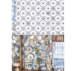 Ciao Bella Decoupage|Seidenpapier & Strohseide>Motiv-Strohseiden Sortiment "Cookbook", 8er-Set