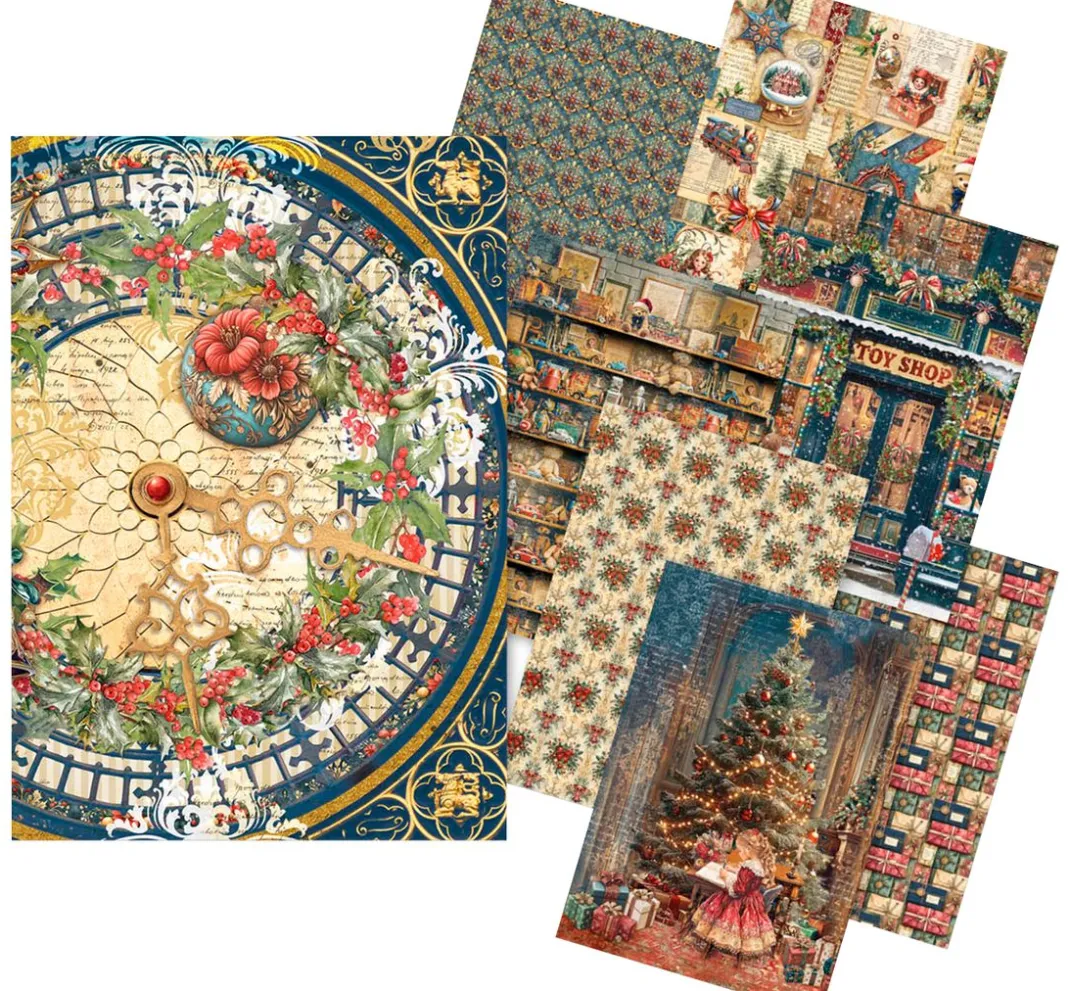 Ciao Bella Seidenpapier & Strohseide|Decoupage>Motiv-Strohseiden Sortiment "Toy Shop", 8er-Set
