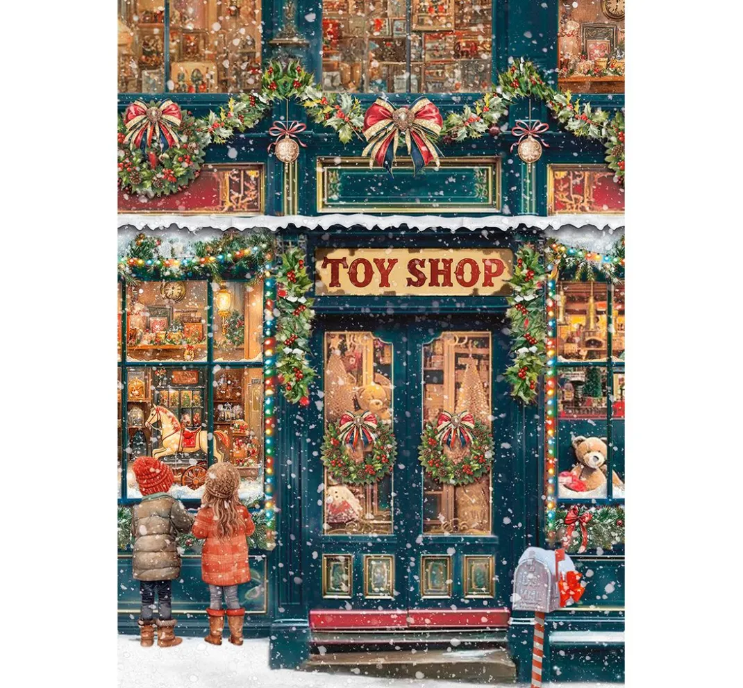 Ciao Bella Seidenpapier & Strohseide|Decoupage>Motiv-Strohseiden Sortiment "Toy Shop", 8er-Set