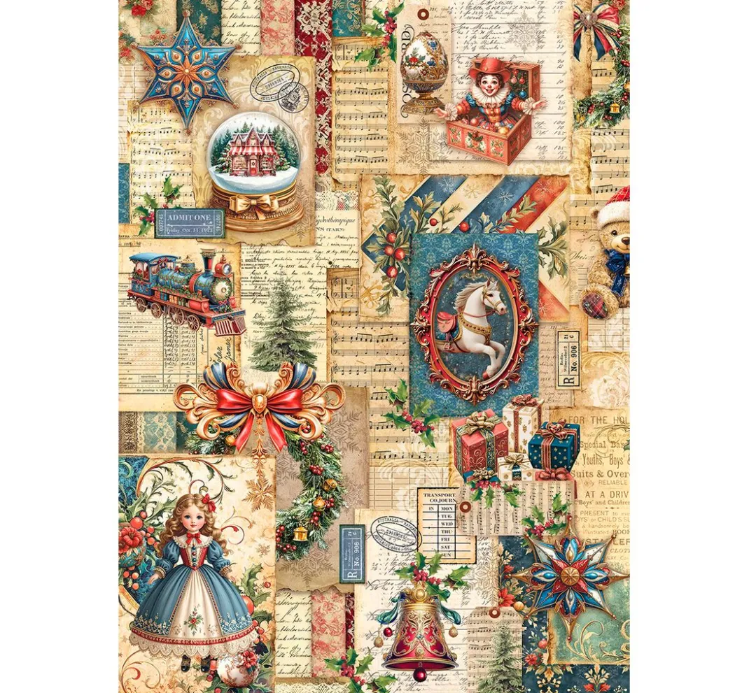 Ciao Bella Seidenpapier & Strohseide|Decoupage>Motiv-Strohseiden Sortiment "Toy Shop", 8er-Set