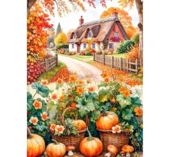 Ciao Bella Decoupage|Seidenpapier & Strohseide>Motiv-Strohseiden Sortiment "Hallo Herbst", 8er-Set
