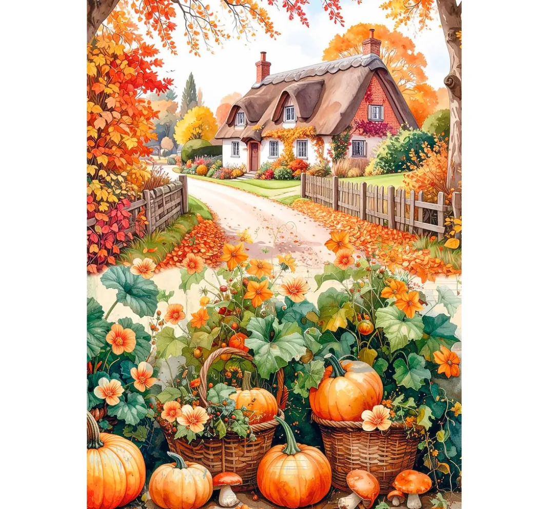 Ciao Bella Decoupage|Seidenpapier & Strohseide>Motiv-Strohseiden Sortiment "Hallo Herbst", 8er-Set