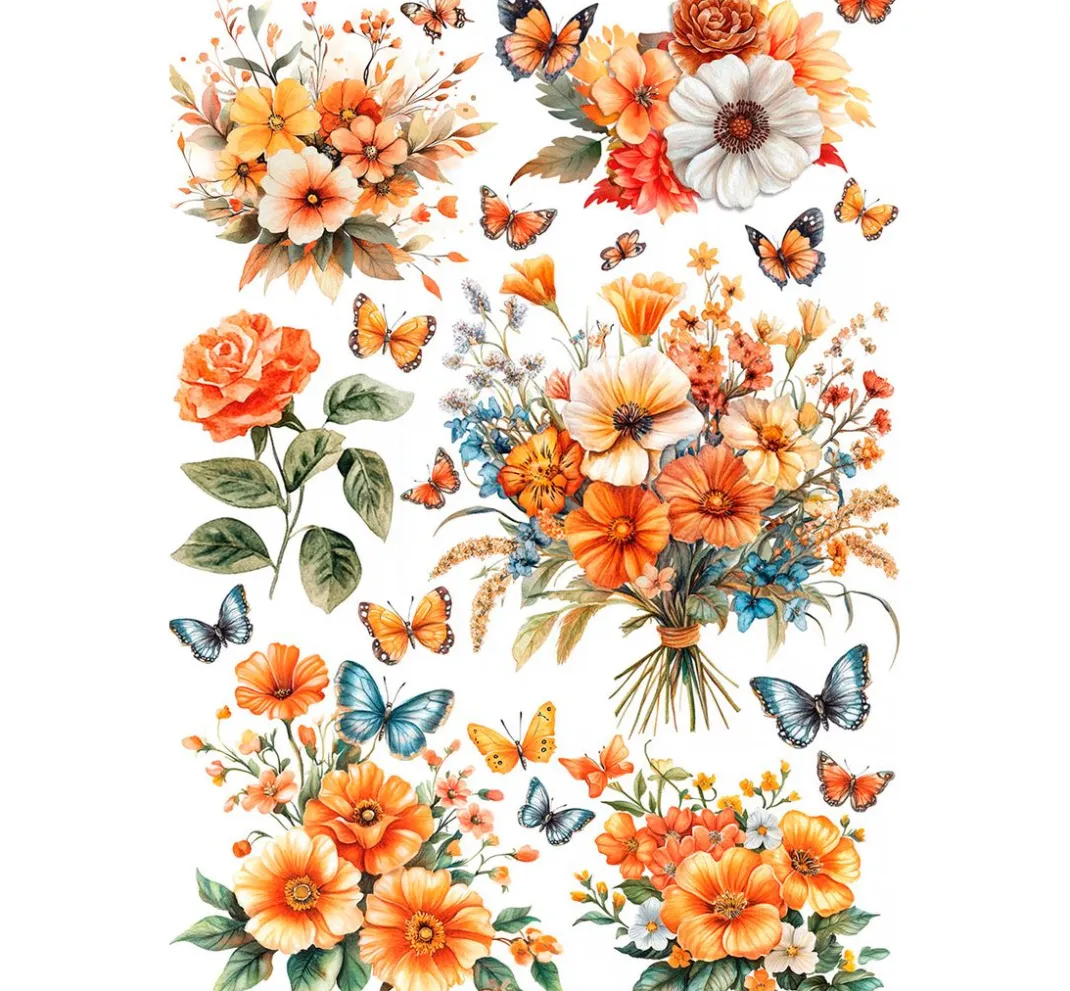 Ciao Bella Decoupage|Seidenpapier & Strohseide>Motiv-Strohseiden Sortiment "Hallo Herbst", 8er-Set