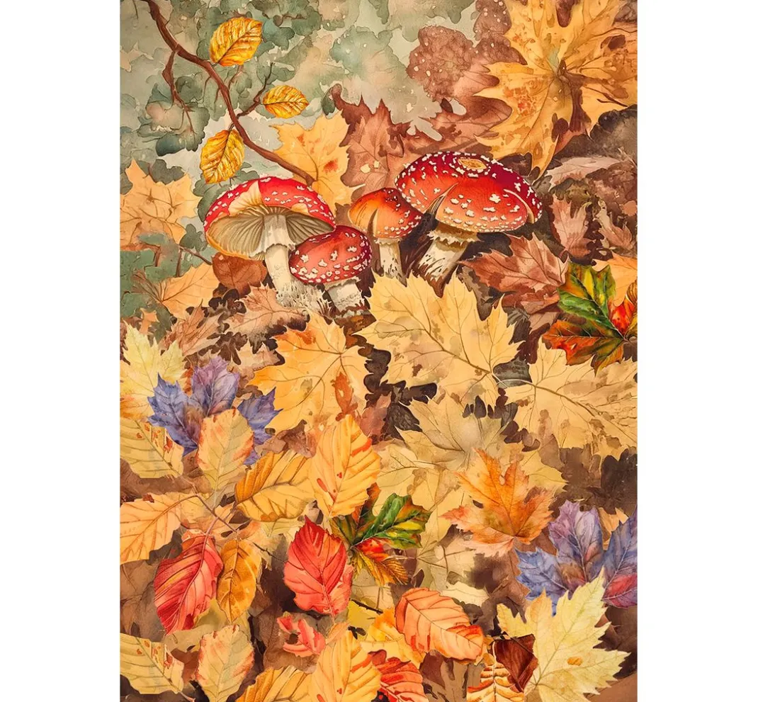 Ciao Bella Decoupage|Seidenpapier & Strohseide>Motiv-Strohseiden Sortiment "Hallo Herbst", 8er-Set