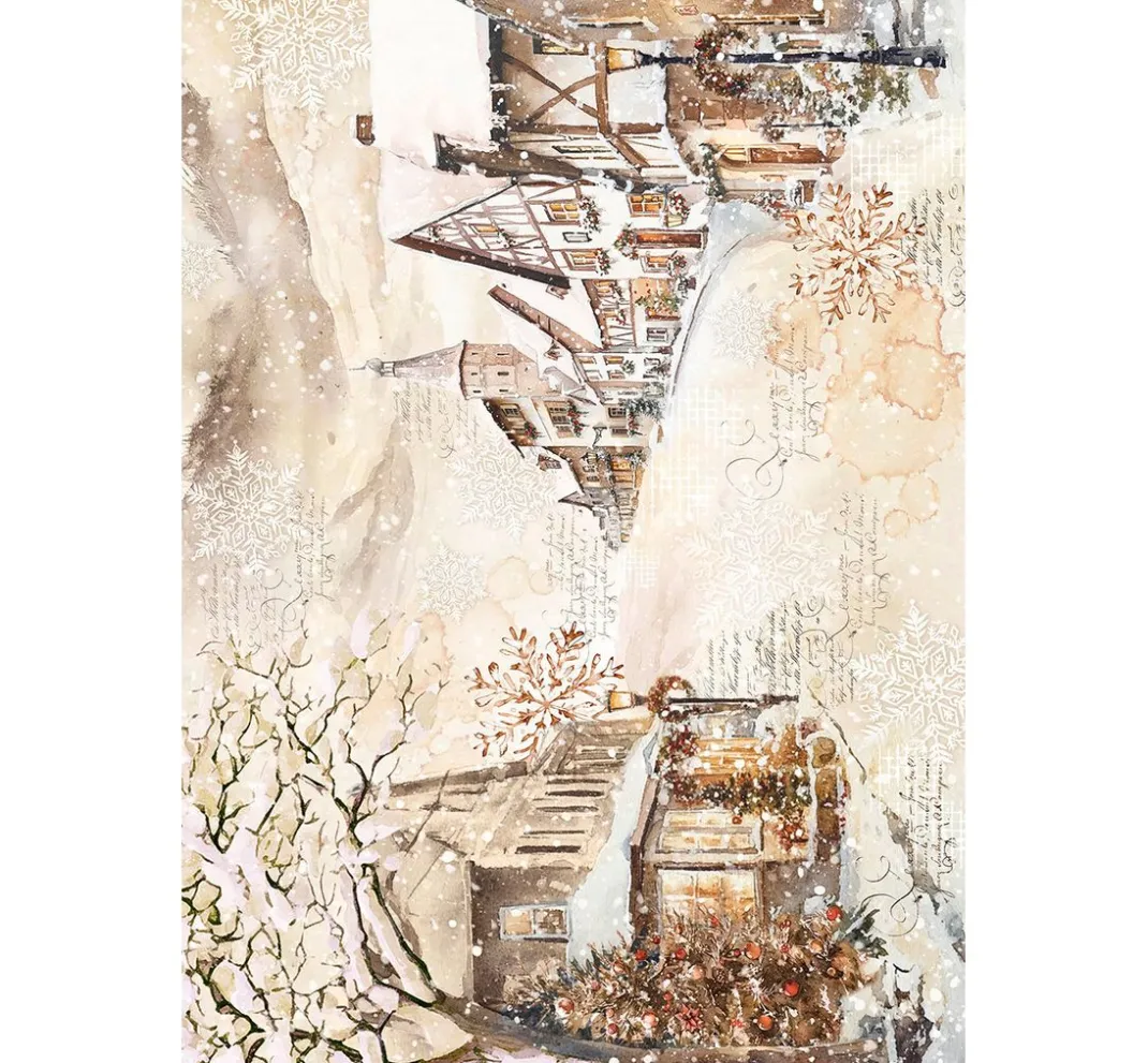 Ciao Bella Decoupage|Seidenpapier & Strohseide>Motiv-Strohseiden Sortiment "Winter Season", 8er-Set