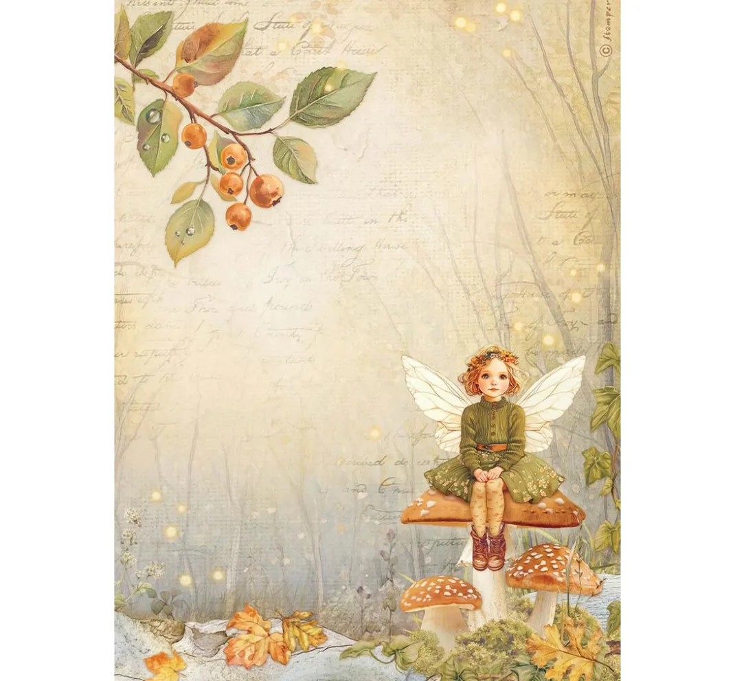Stamperia Decoupage|Seidenpapier & Strohseide>Motiv-Strohseiden Sortiment "Whispering Woods"