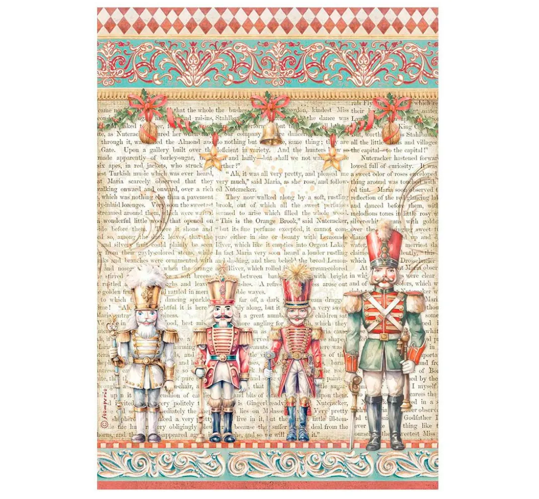 Stamperia Seidenpapier & Strohseide|Decoupage>Motiv-Strohseiden Sortiment "The Nutcracker"