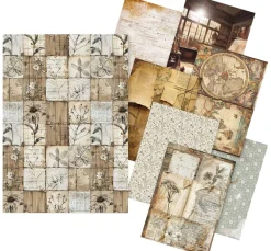 Ciao Bella Decoupage|Seidenpapier & Strohseide>Motiv-Strohseiden Sortiment "Codes", 8er-Set