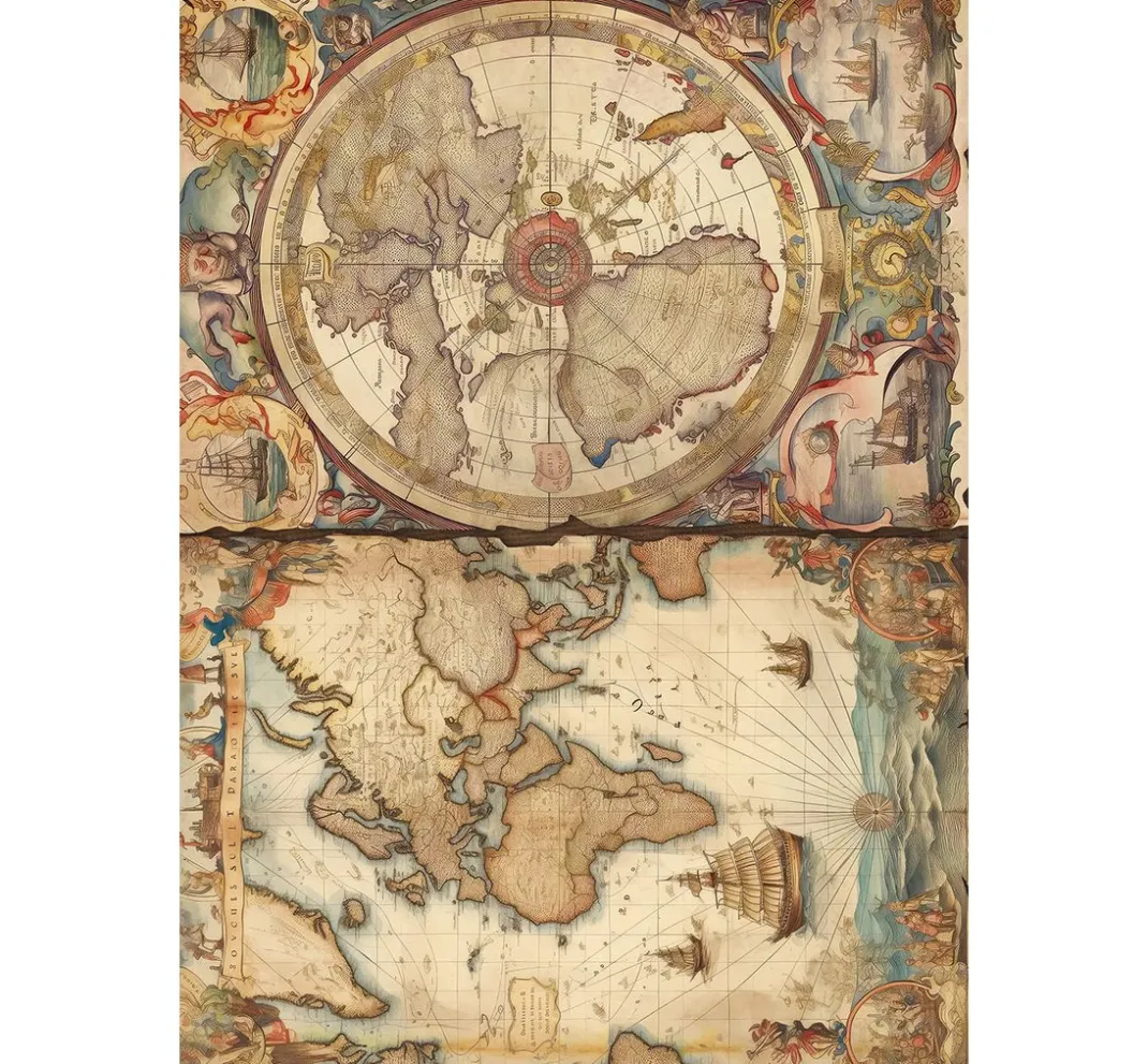 Ciao Bella Decoupage|Seidenpapier & Strohseide>Motiv-Strohseiden Sortiment "Codes", 8er-Set