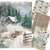 Ciao Bella Decoupage|Seidenpapier & Strohseide>Motiv-Strohseiden Sortiment "Forest Tales", 4er-Set